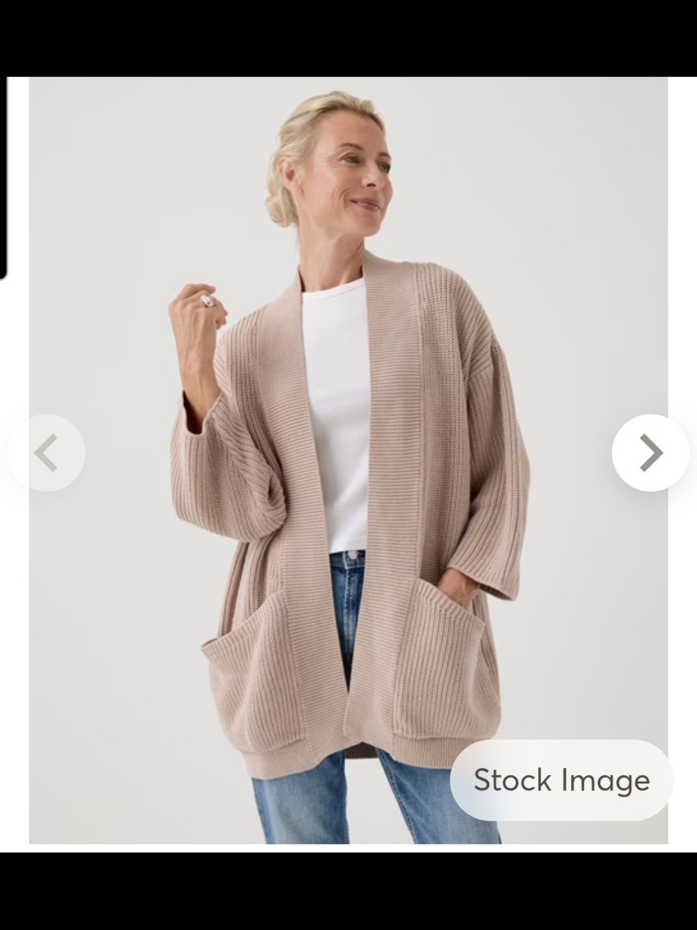 Pact Luxe Knit Open Coatigan-Oat